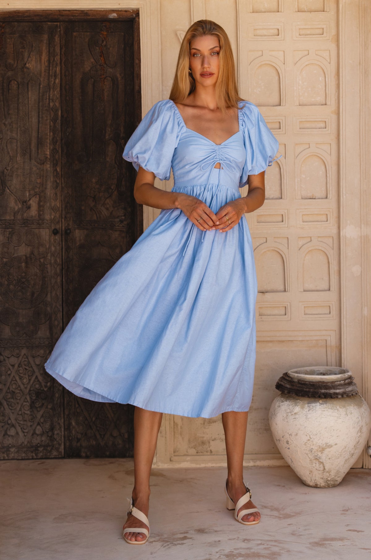 Atrani Puff Sleeve Dress