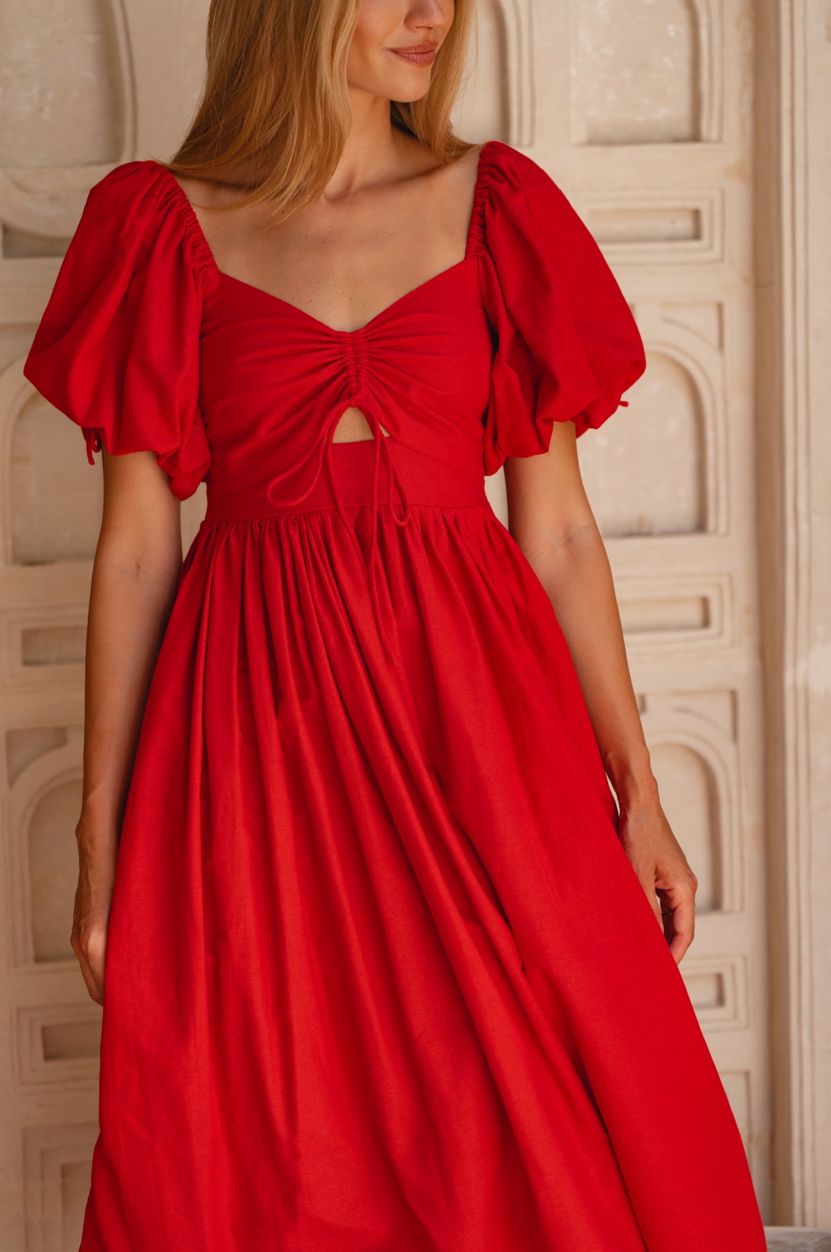 Atrani Puff Sleeve Dress