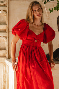 Atrani Puff Sleeve Dress