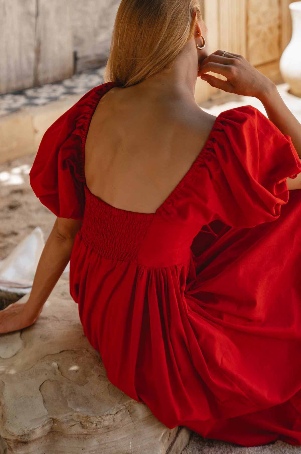 Atrani Puff Sleeve Dress