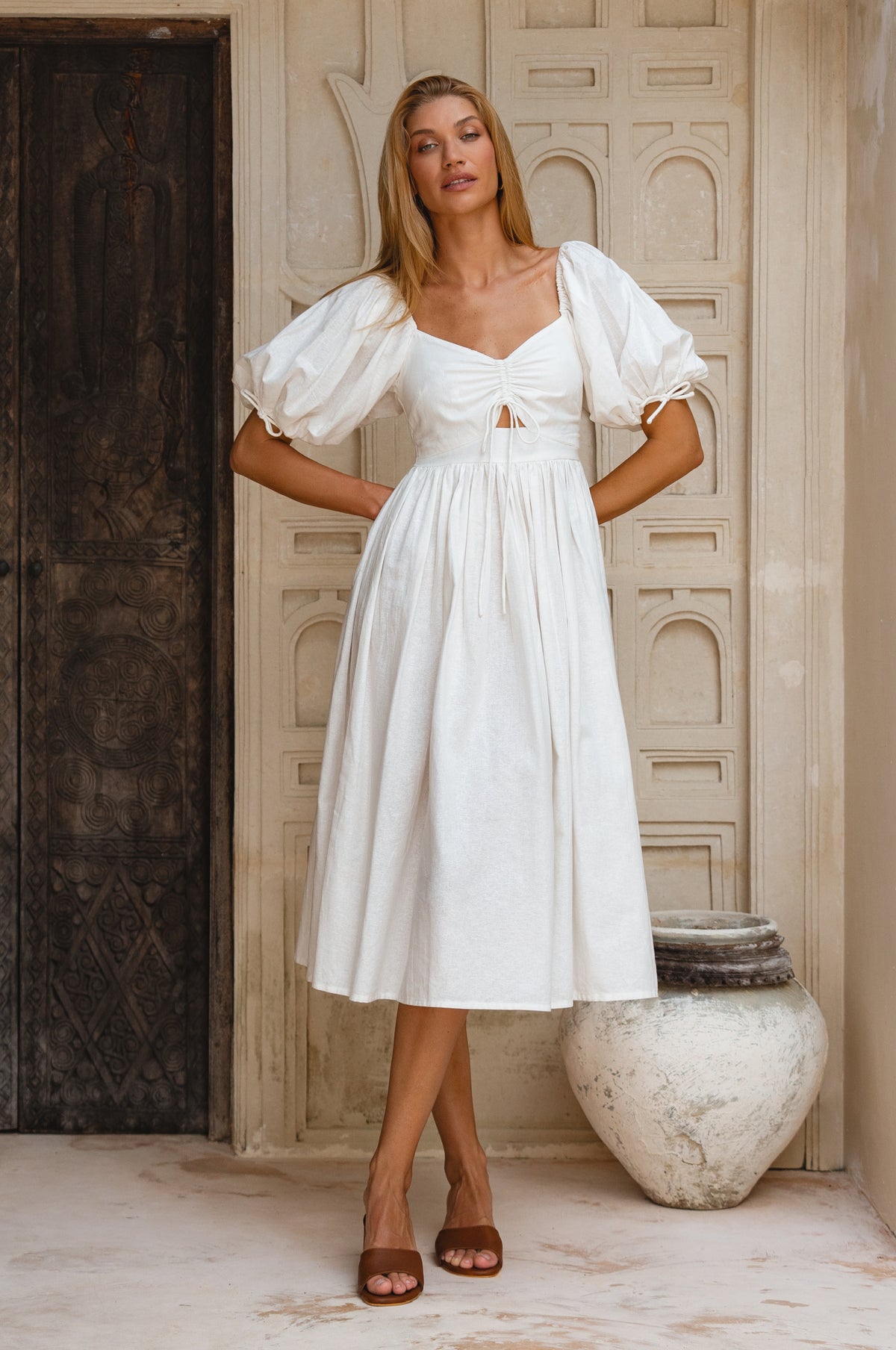 Atrani Puff Sleeve Dress