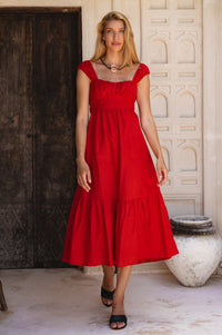 Augusta  Midi Linen Dress