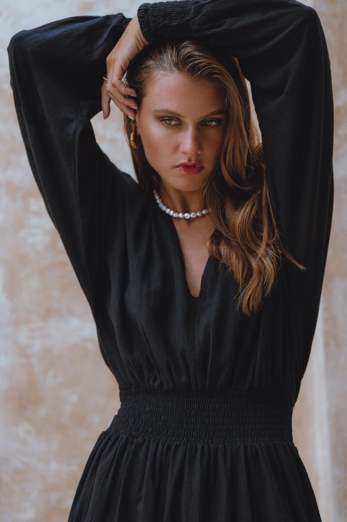 Carla Long Sleeve Linen Dress