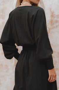 Carla Long Sleeve Linen Dress