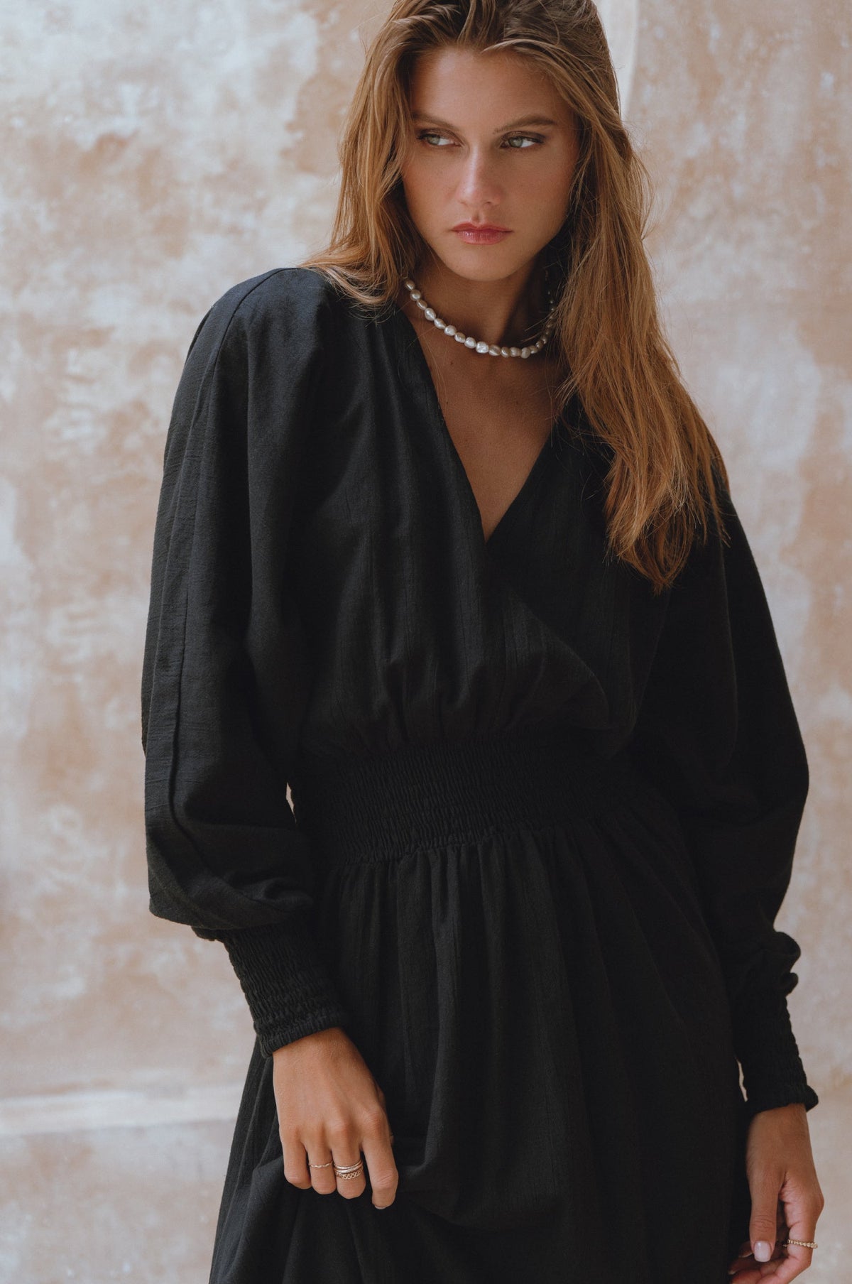 Carla Long Sleeve Linen Dress