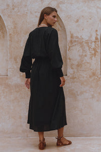 Carla Long Sleeve Linen Dress