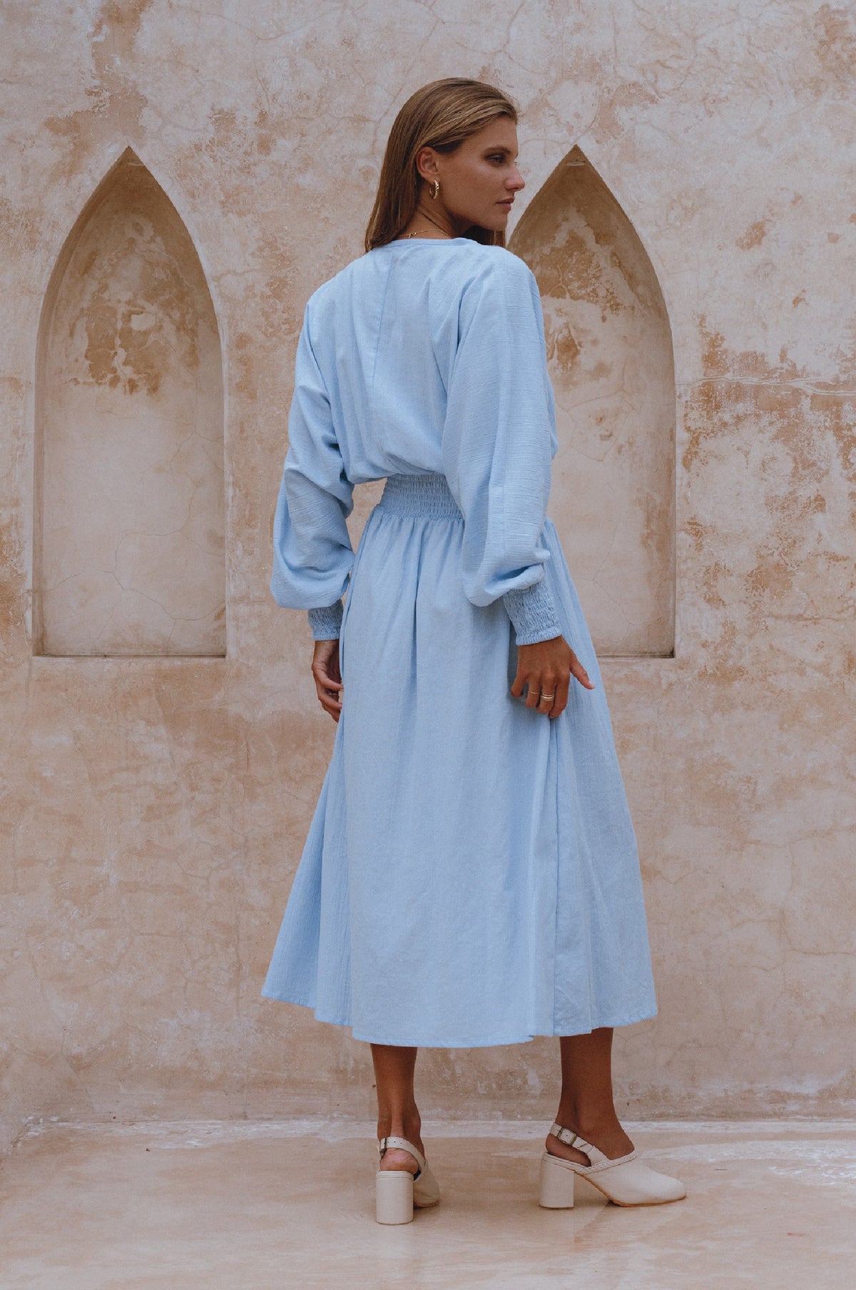 Carla Long Sleeve Linen Dress