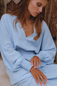 Carla Long Sleeve Linen Dress