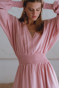 Carla Long Sleeve Linen Dress