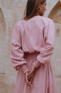 Carla Long Sleeve Linen Dress