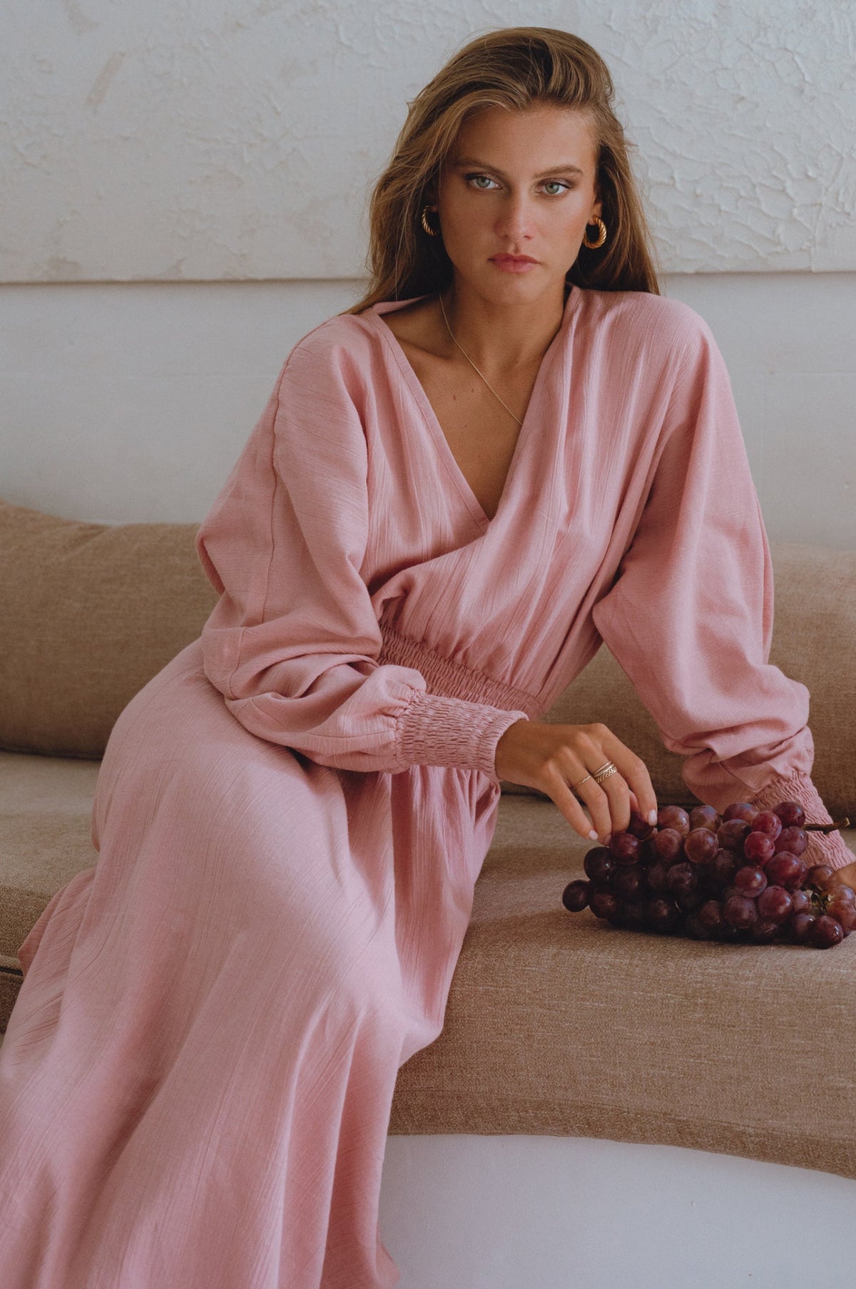 Carla Long Sleeve Linen Dress