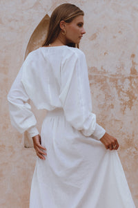 Carla Long Sleeve Linen Dress