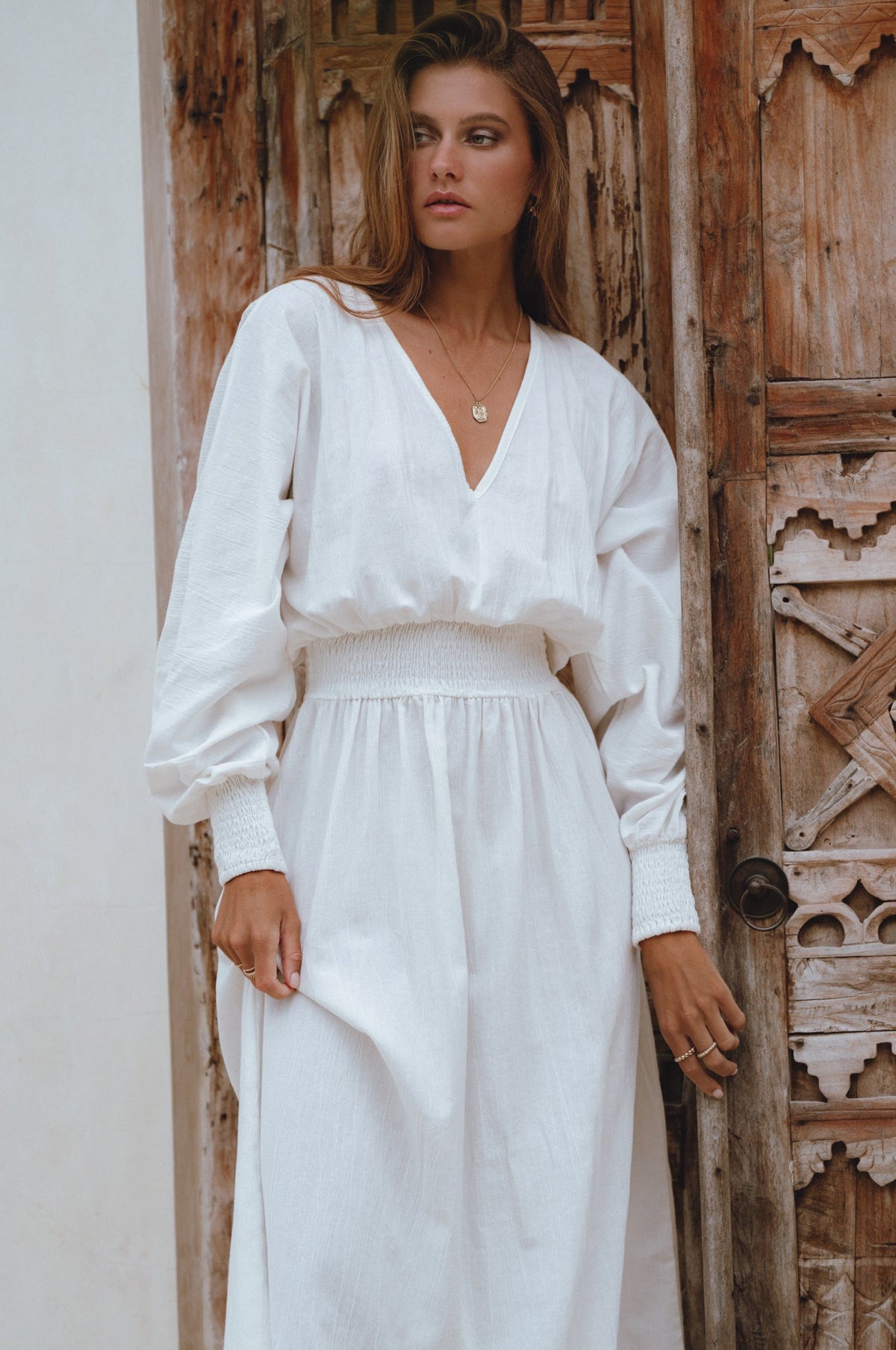 Carla Long Sleeve Linen Dress