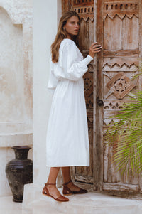 Carla Long Sleeve Linen Dress