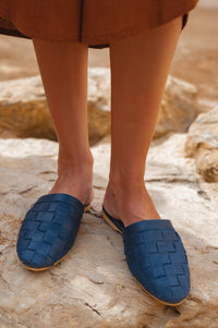 Clementine Leather Slides