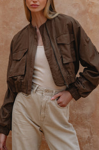 Denver Linen Bomber Jacket