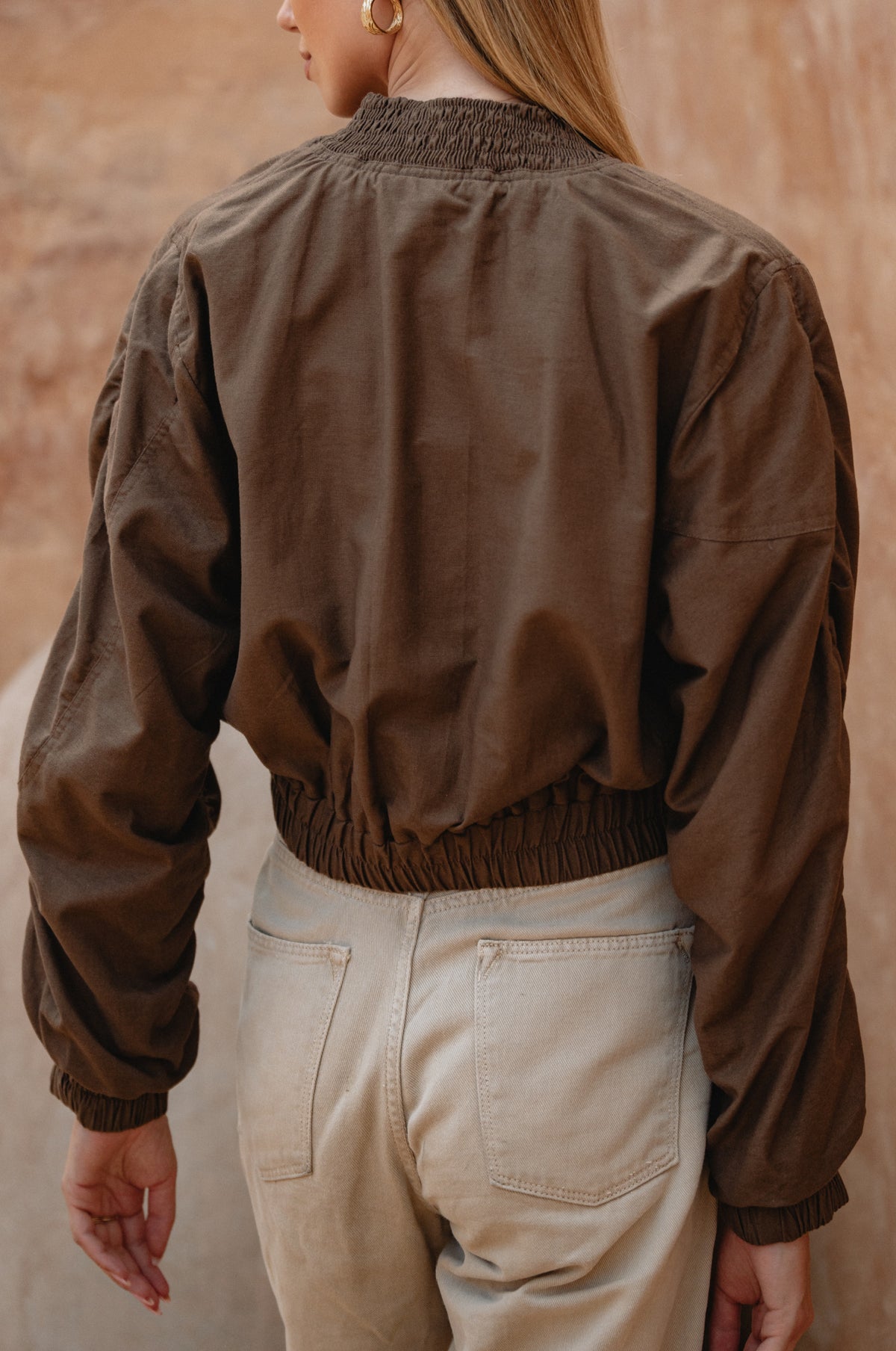 Denver Linen Bomber Jacket