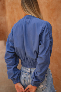 Denver Linen Bomber Jacket