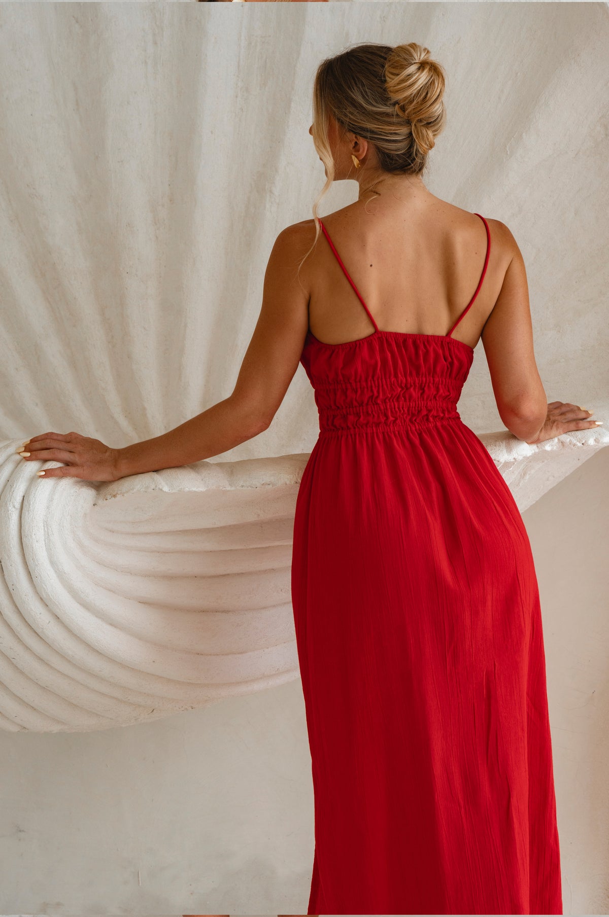 Eleanore Handcrafted Linen Midi Summer Dress