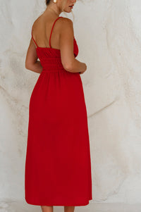 Eleanore Handcrafted Linen Midi Summer Dress