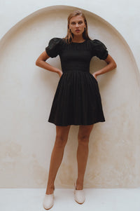 Elodie Smocked Linen Mini Dress