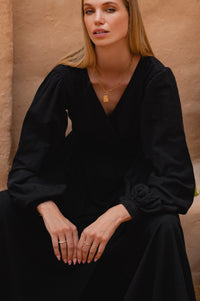 Emerie Long Sleeve Wrap Dress