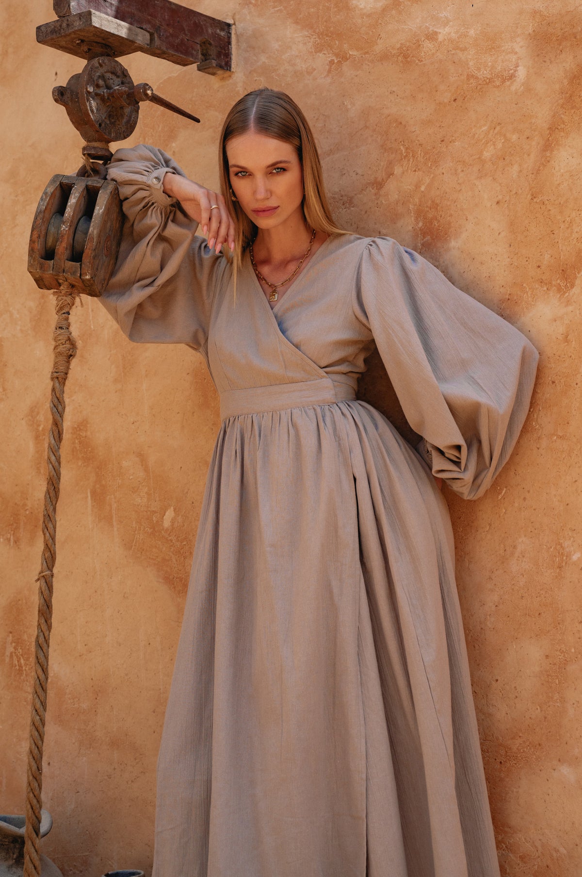 Emerie Long Sleeve Wrap Dress