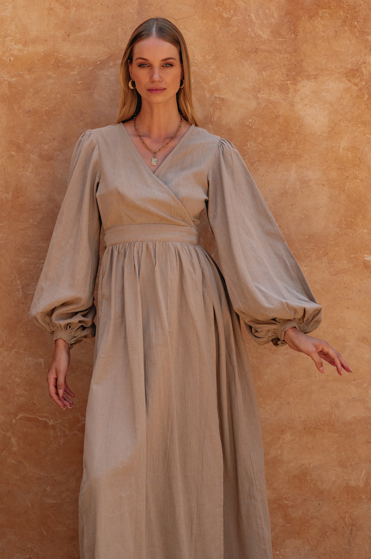 Emerie Long Sleeve Wrap Dress