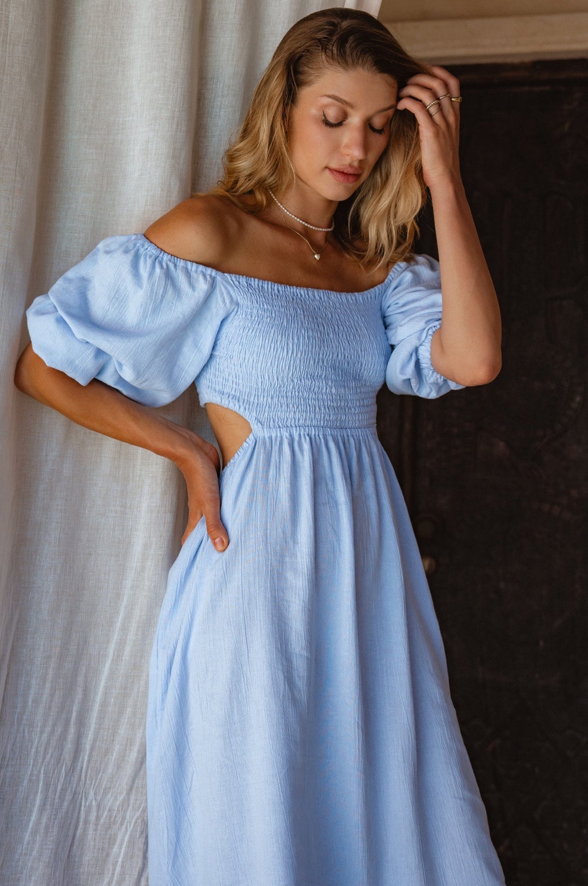 Esme Linen Midi Dress (Sale)