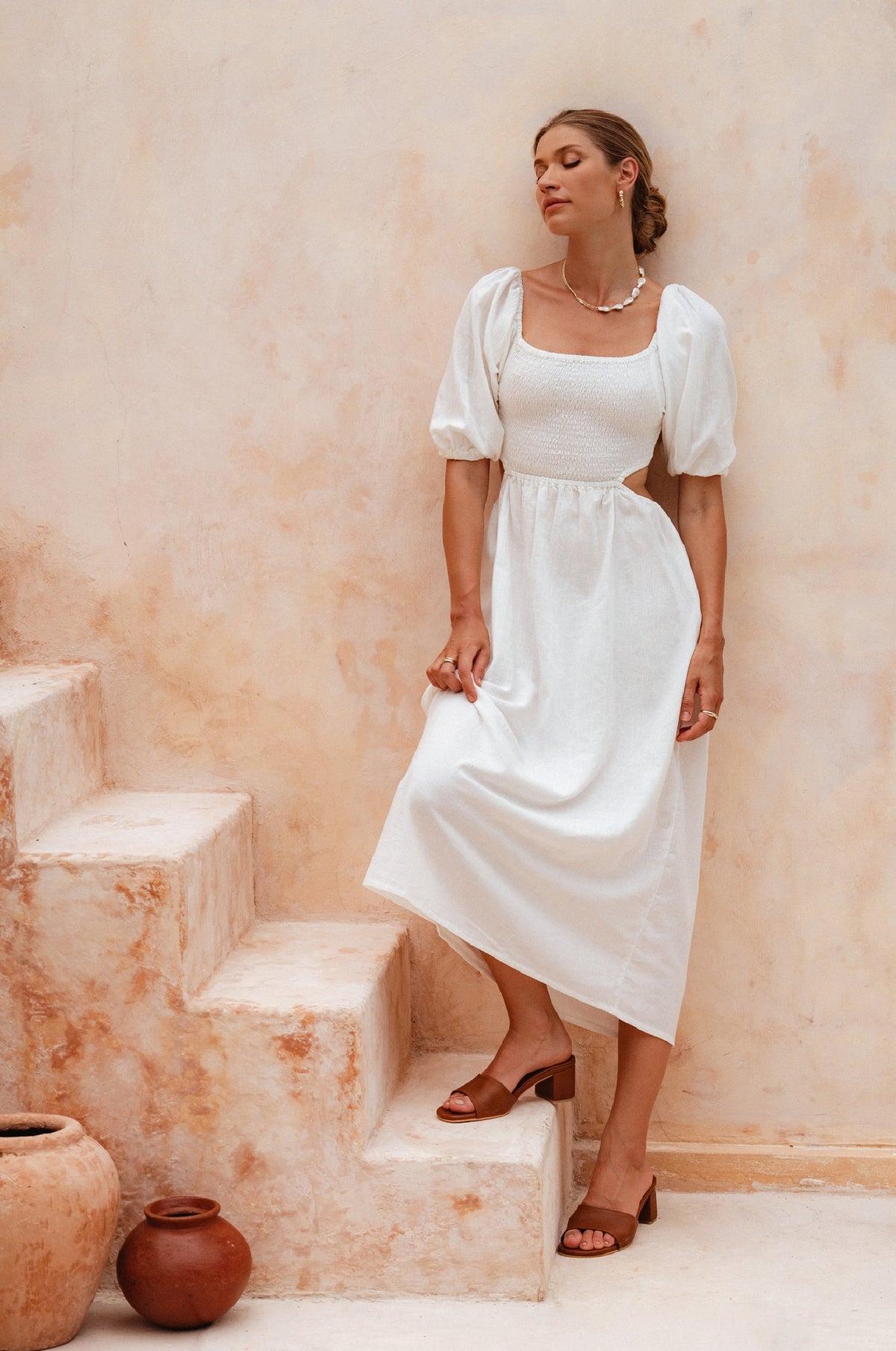 Esme Linen Midi Dress (Sale)