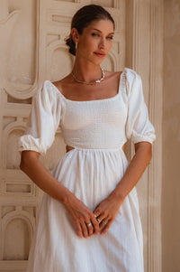 Esme Linen Midi Dress (Sale)