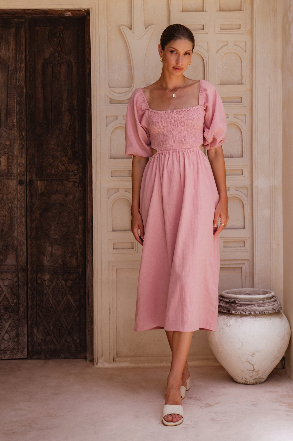 Esme Linen Midi Dress (Sale)