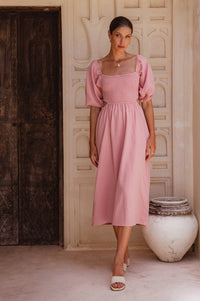 Esme Linen Midi Dress (Sale)