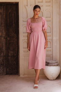 Esme Linen Midi Dress (Sale)