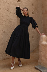 Florence Smocked Linen Midi Dress