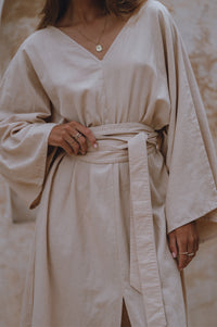 Hana Linen Kimono Dress