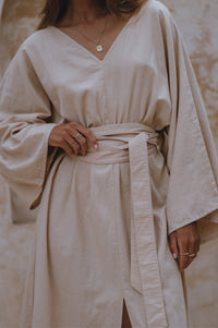 Hana Linen Kimono Dress