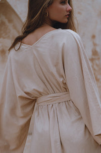 Hana Linen Kimono Dress