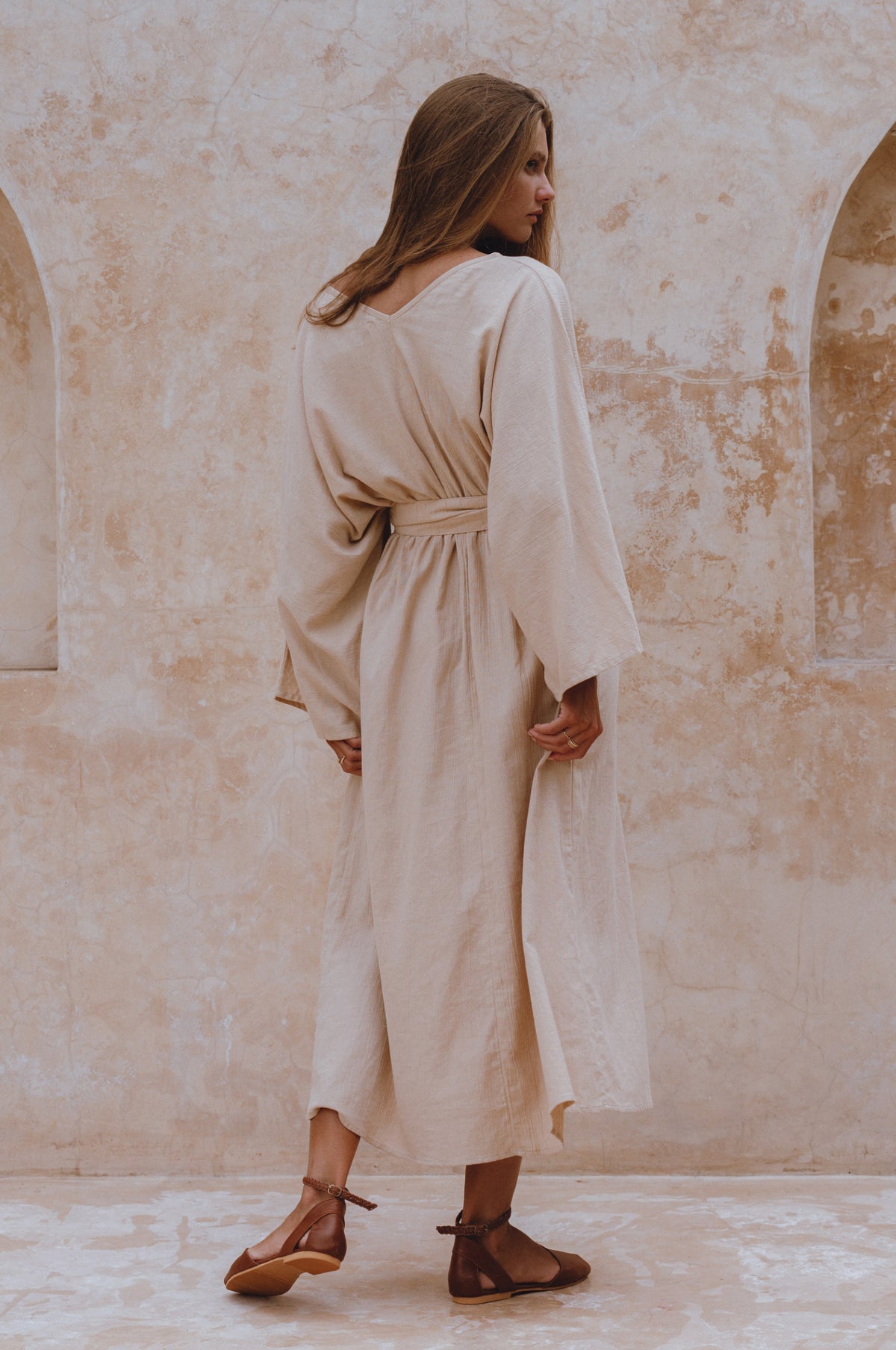 Hana Linen Kimono Dress