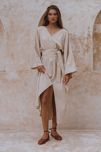 Hana Linen Kimono Dress