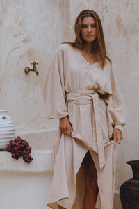 Hana Linen Kimono Dress