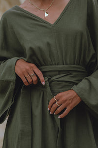 Hana Linen Kimono Dress