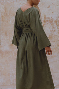 Hana Linen Kimono Dress