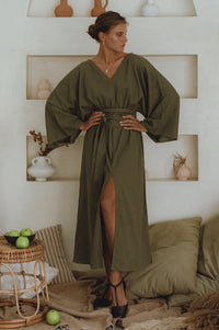Hana Linen Kimono Dress