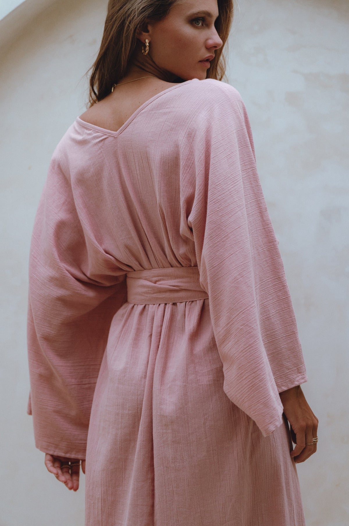 Hana Linen Kimono Dress