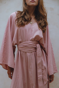 Hana Linen Kimono Dress