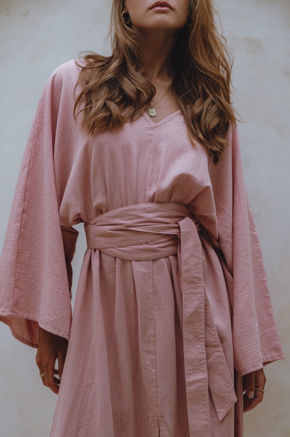 Hana Linen Kimono Dress