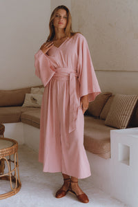 Hana Linen Kimono Dress