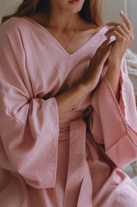 Hana Linen Kimono Dress