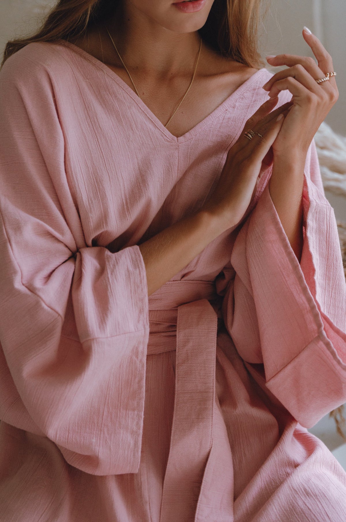Hana Linen Kimono Dress